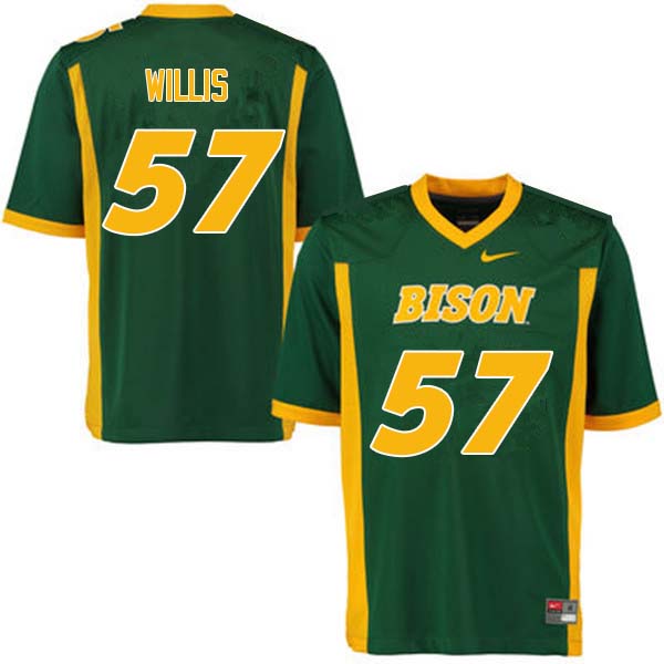 Men #57 Zach Willis North Dakota State Bison College Football Jerseys Sale-Green